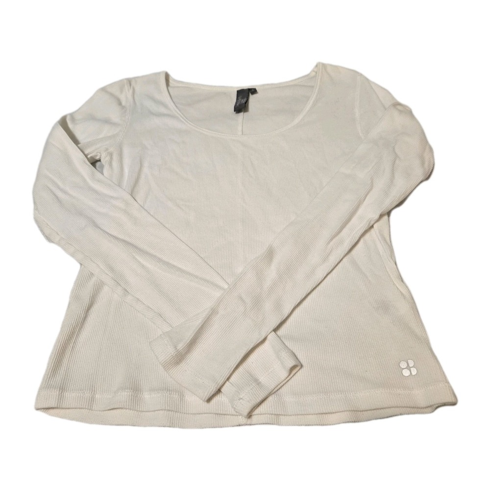 Sweaty Betty Long Sleeve Thermal Waffle Knit Shirt Size Small